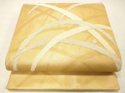 平和屋着物＊夏物 太鼓柄袋帯 露草文 銀糸 正絹 逸品 DABC8578cm
