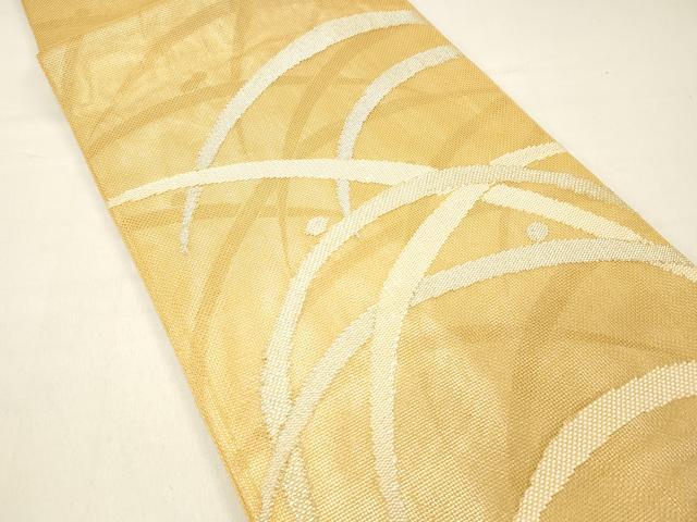 平和屋着物＊夏物 太鼓柄袋帯 露草文 銀糸 正絹 逸品 DABC8578cm
