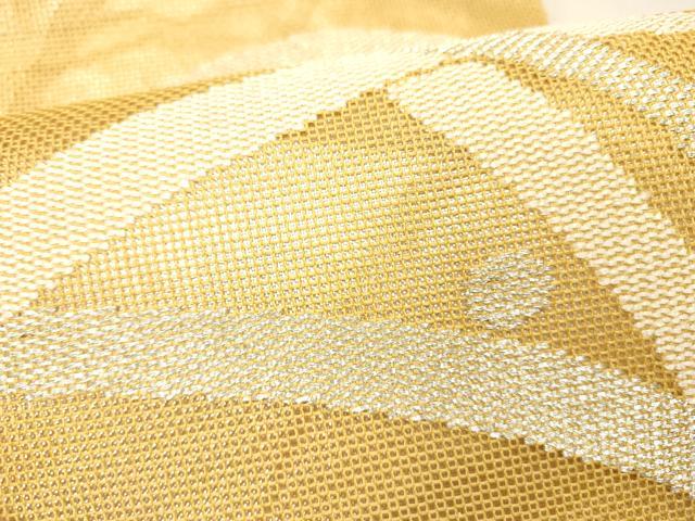平和屋着物＊夏物 太鼓柄袋帯 露草文 銀糸 正絹 逸品 DABC8578cm