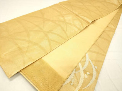 平和屋着物＊夏物 太鼓柄袋帯 露草文 銀糸 正絹 逸品 DABC8578cm