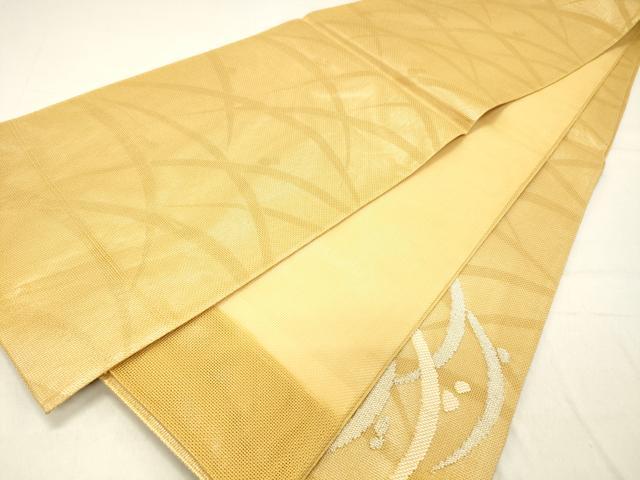 平和屋着物＊夏物 太鼓柄袋帯 露草文 銀糸 正絹 逸品 DABC8578cm
