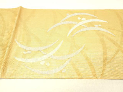 平和屋着物＊夏物 太鼓柄袋帯 露草文 銀糸 正絹 逸品 DABC8578cm