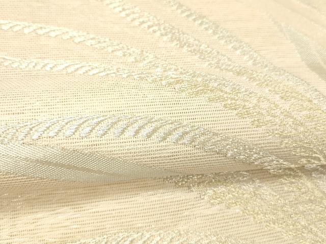 平和屋着物＊夏物 六通柄袋帯 草葉文 金銀糸 正絹 逸品 DABC8581cm