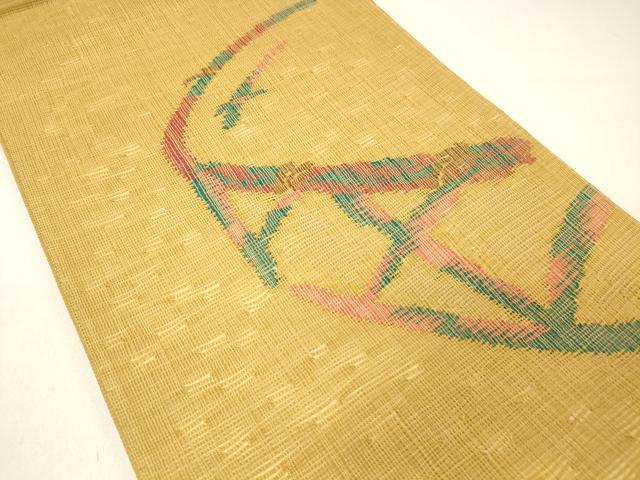 平和屋着物▽太鼓柄袋帯 スリーシーズン 春夏秋 櫛織 抽象文様 正絹 逸品 DABC8584cm