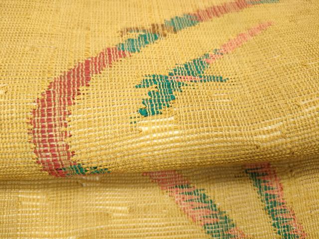 平和屋着物▽太鼓柄袋帯 スリーシーズン 春夏秋 櫛織 抽象文様 正絹 逸品 DABC8584cm