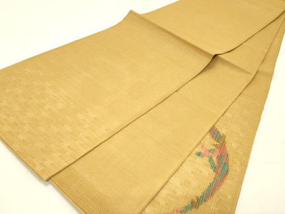 平和屋着物▽太鼓柄袋帯 スリーシーズン 春夏秋 櫛織 抽象文様 正絹 逸品 DABC8584cm