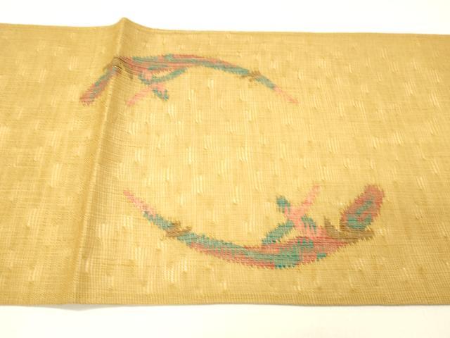 平和屋着物▽太鼓柄袋帯 スリーシーズン 春夏秋 櫛織 抽象文様 正絹 逸品 DABC8584cm