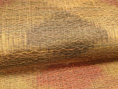 平和屋着物▽全通柄袋帯 スリーシーズン 春夏秋 櫛織 菱文 金糸 正絹 逸品 DABC8586cm