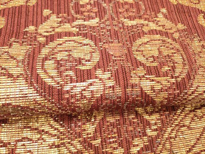 平和屋着物▽全通柄袋帯 スリーシーズン 春夏秋 草花文 金糸 正絹 逸品 DABC8587cm