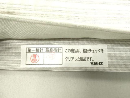 平和屋着物▽全通柄袋帯 スリーシーズン 春夏秋 乱菊 銀糸 正絹 逸品 DABC8588cm