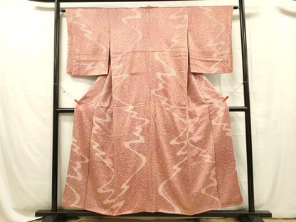 平和屋着物■上質な小紋　総絞り　流水文　正絹　逸品　DABC8590cm