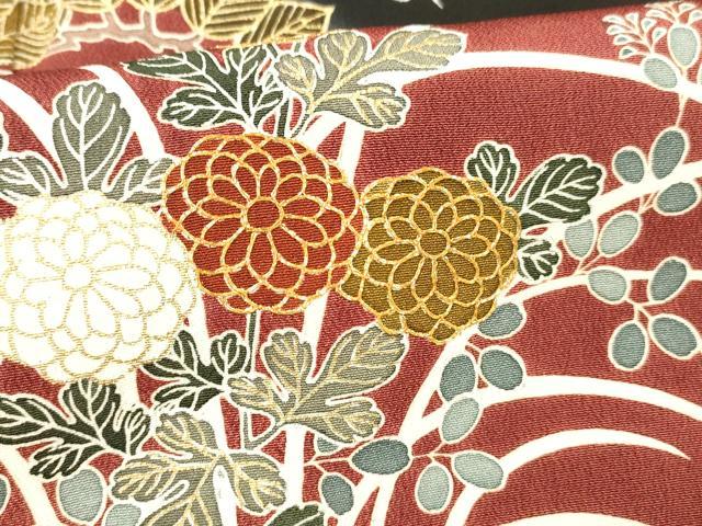 平和屋着物■豪華黒留袖 駒刺繍 草花文 暈し染め 金彩 正絹 逸品 DABC8609cm