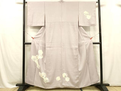 平和屋着物■訪問着 吉祥花松文 正絹 逸品 DABC8617cm
