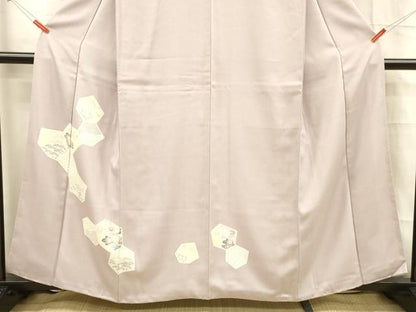 平和屋着物■訪問着 吉祥花松文 正絹 逸品 DABC8617cm