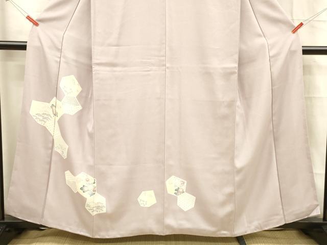 平和屋着物■訪問着 吉祥花松文 正絹 逸品 DABC8617cm