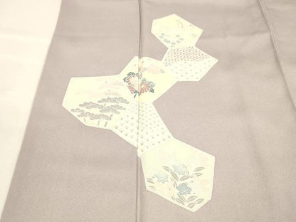 平和屋着物■訪問着 吉祥花松文 正絹 逸品 DABC8617cm