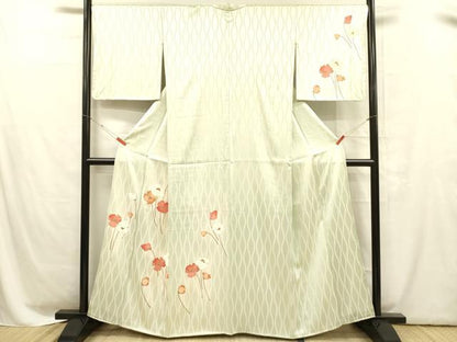 平和屋着物■訪問着 枝花文 金彩 正絹 逸品 DABC8623cm