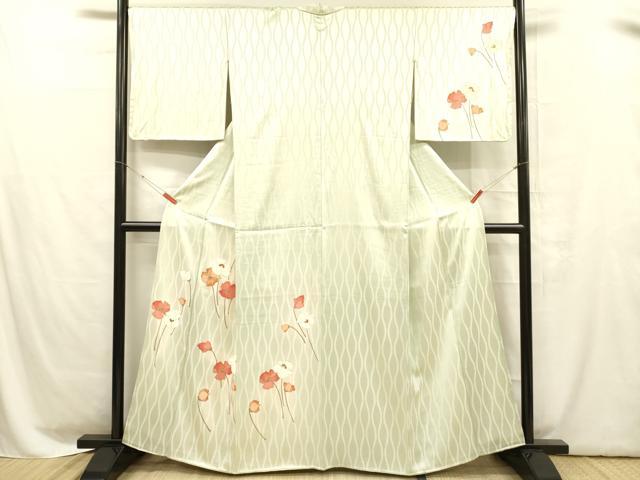 平和屋着物■訪問着 枝花文 金彩 正絹 逸品 DABC8623cm