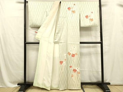 平和屋着物■訪問着 枝花文 金彩 正絹 逸品 DABC8623cm