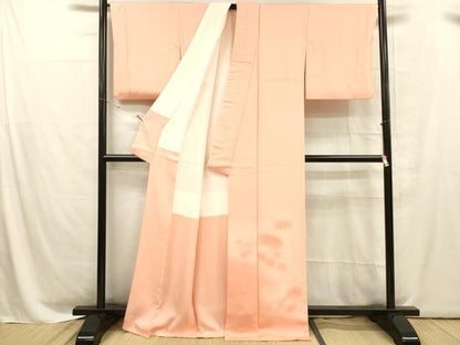 平和屋着物■色留訪問着 流水草花文 暈し染め 正絹 逸品 DABC8624cm
