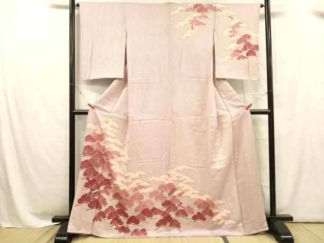 平和屋着物■訪問着 松文 正絹 逸品 DABC8628cm
