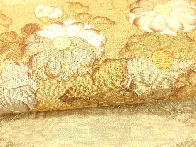 平和屋着物＊夏物 太鼓柄袋帯 舞花文 金銀彩 正絹 逸品 DABC8635cm