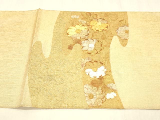 平和屋着物＊夏物 太鼓柄袋帯 舞花文 金銀彩 正絹 逸品 DABC8635cm