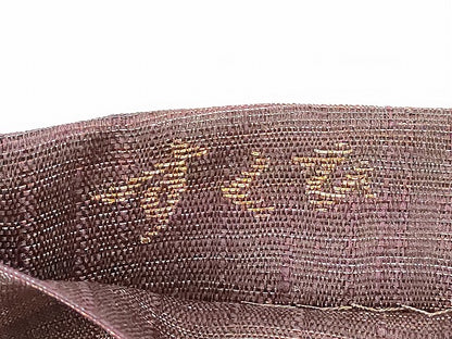 平和屋着物▽西陣 老舗 渡文謹製 手織 すくひ つけ帯 スリーシーズン 春夏秋 更紗花文 金糸 正絹 逸品 DABC8637cm