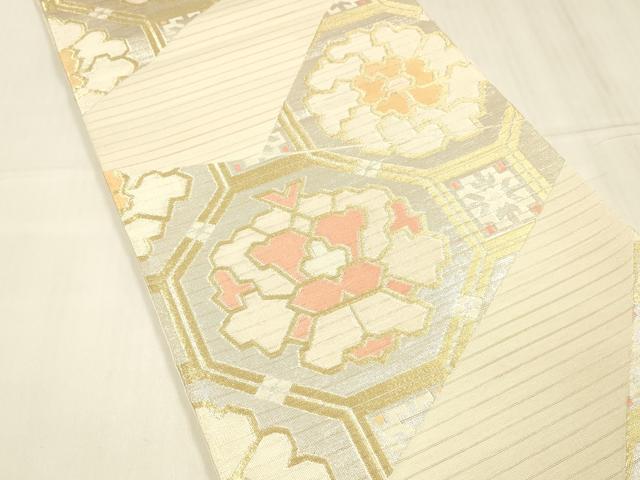 平和屋着物＊夏物 西陣 川島織物 六通柄 本袋帯 蜀江文 金銀糸 正絹 逸品 DABC8644cm