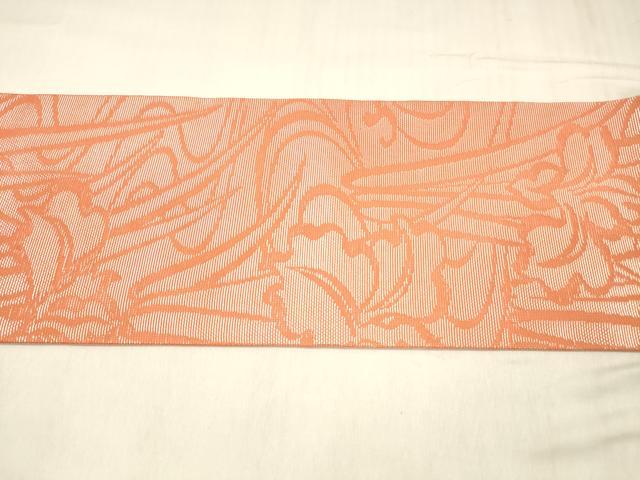 平和屋着物＊夏物 九寸名古屋帯 流水杜若 正絹 逸品 DABC8654cm