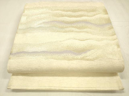 平和屋着物＊夏物 六通柄袋帯 流水文 金銀糸 正絹 逸品 DABC8658cm