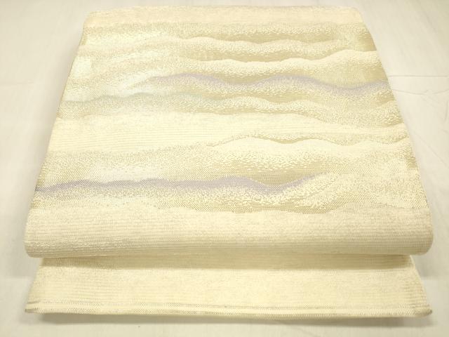 平和屋着物＊夏物 六通柄袋帯 流水文 金銀糸 正絹 逸品 DABC8658cm