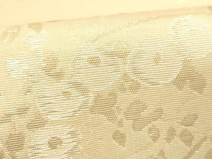 平和屋着物＊夏物 六通柄袋帯 草花文 金糸 正絹 逸品 DABC8659cm