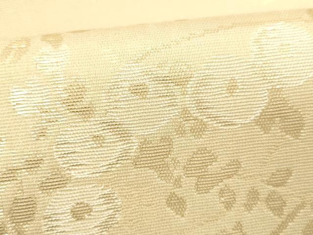 平和屋着物＊夏物 六通柄袋帯 草花文 金糸 正絹 逸品 DABC8659cm