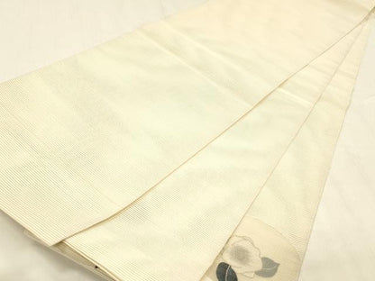 平和屋着物＊夏物 絽綴れ 太鼓柄袋帯 枝花文 金糸 正絹 逸品 DABC8664cm