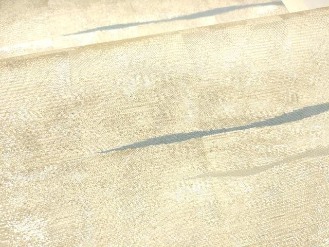 平和屋着物＊夏物 六通柄袋帯 抽象文様 銀糸 引箔 正絹 逸品 DABC8665cm