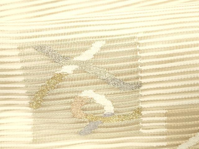 平和屋着物＊夏物 絽綴れ 八寸名古屋帯 抽象文様 金銀糸 正絹 逸品 DABC8668cm