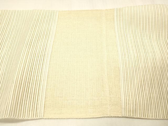 平和屋着物＊夏物 絽綴れ 両面 太鼓柄 京袋帯 地紙草花文 横段文 金銀糸 正絹 逸品 DABC8672cm