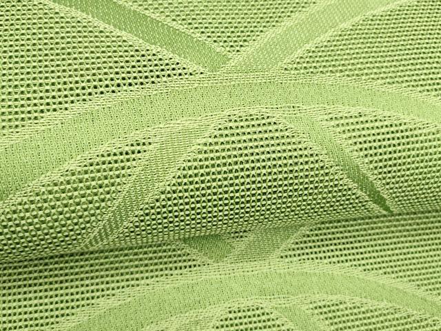 平和屋着物＊夏物 八寸名古屋帯 草葉文 青丹色 正絹 逸品 DABC8677cm