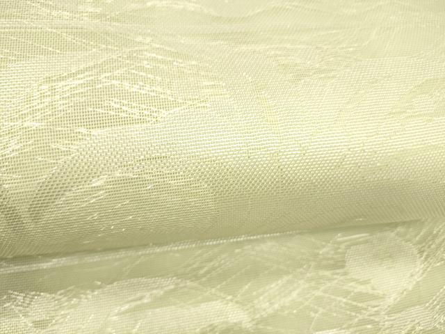 平和屋着物＊夏物 六通柄 本袋帯 横段更紗花文 銀糸 正絹 逸品 DABC8681cm