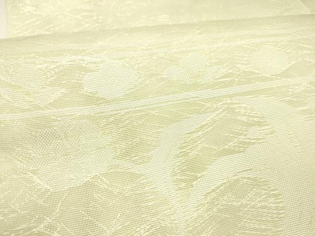 平和屋着物＊夏物 六通柄 本袋帯 横段更紗花文 銀糸 正絹 逸品 DABC8681cm