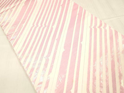 平和屋着物▼丸帯　抽象文様　正絹　逸品　DABC8686cm
