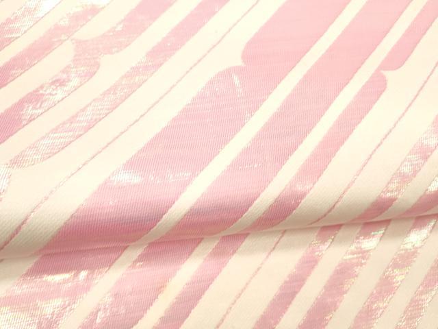 平和屋着物▼丸帯　抽象文様　正絹　逸品　DABC8686cm
