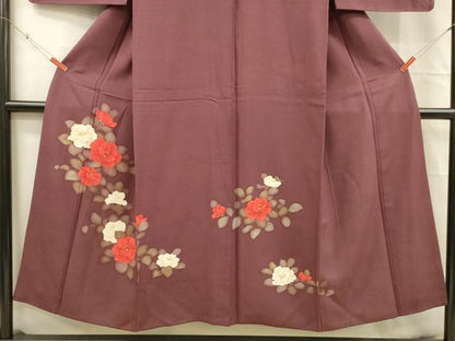 平和屋着物■訪問着 草花文 正絹 逸品 DABC8701cm