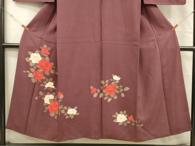 平和屋着物■訪問着 草花文 正絹 逸品 DABC8701cm