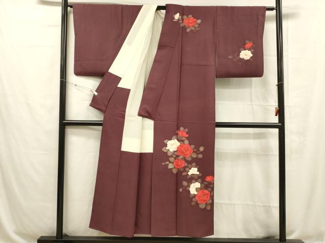 平和屋着物■訪問着 草花文 正絹 逸品 DABC8701cm