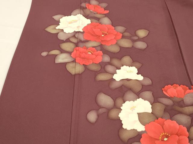 平和屋着物■訪問着 草花文 正絹 逸品 DABC8701cm