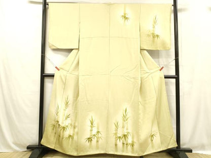 平和屋着物■訪問着 笹竹文 暈し染め 正絹 逸品 DABC8704cm