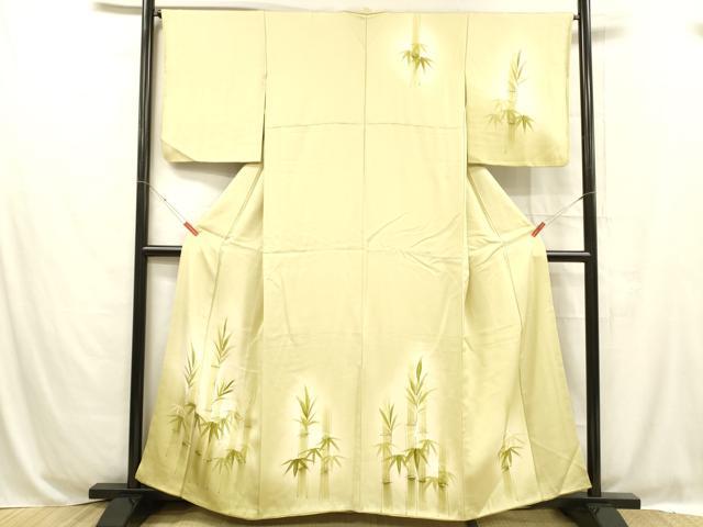 平和屋着物■訪問着 笹竹文 暈し染め 正絹 逸品 DABC8704cm