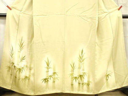 平和屋着物■訪問着 笹竹文 暈し染め 正絹 逸品 DABC8704cm